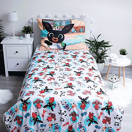 Set lenjerie pat copii, multicolor, 2 piese, 100% bumbac, 140×200 cm, 70×90, Bunny Bing [3]