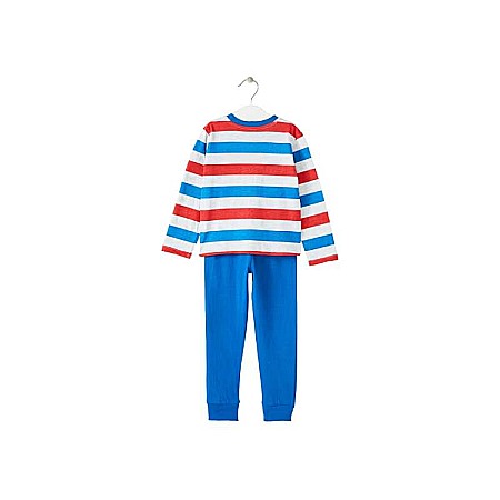 Pijama copii, cu mânecă lungă, 100% bumbac, albastru,  Spiderman [1]