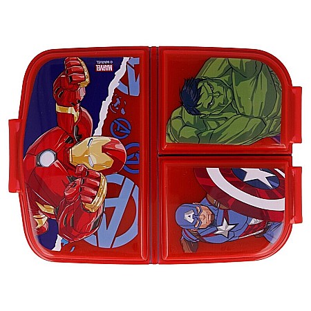 Cutie sandwich, multicompartimente, multicolor, fără BPA, Marvel, Avengers [3]