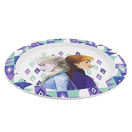 Farfurie plastic, multicolor, pentru copii, fără BPA, ce poate fi utilizată și la microunde, 23 cm, Ice Magic, Frozen [1]