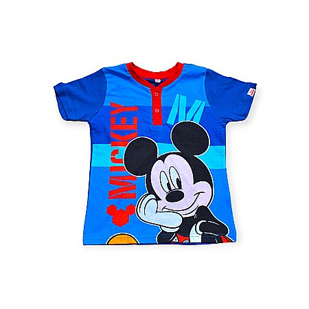 Pijamale copii cu mânecă scurtă, 100% bumbac, multicolor, Happy, Mickey Mouse [2]