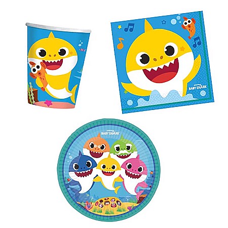 Articole pentru petrecere - Set petrecere 32 piese, multicolor, Baby Shark