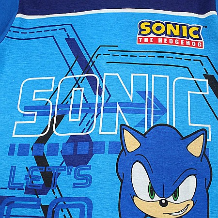 Pijamale copii cu mânecă scurtă, 100% bumbac, multicolor, Let's Go, Sonic [4]