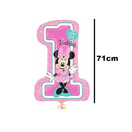 Balon folie Super Shape Prima aniversare "Minnie Mouse 1st Birthday" [2]