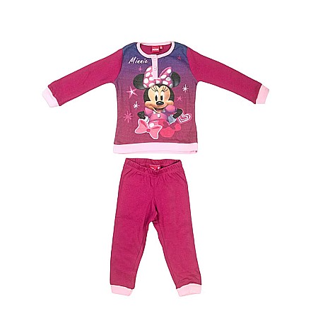 Copii - Pijamale copii cu mânecă lungă, roșu, 100% bumbac,  Minnie Mouse, Disney