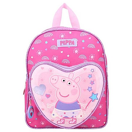 Accesorii școlare - Ghiozdan Peppa made of magic, dimensiuni 30cm x25cm x11cm