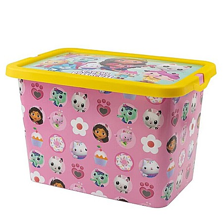 Organizare și depozitare - Cutie depozitare jucării, Gabby's Dollhouse, 28,7x18,5x19,2 cm, 7 l