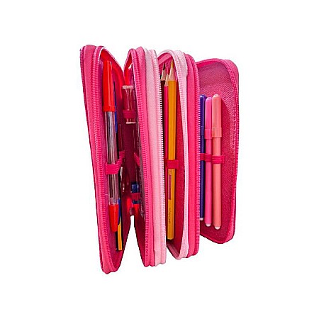 Penar cu 3 compartimente, 20x13x7 cm, echipat, 43 piese, multicolor, Minnie Mouse [3]
