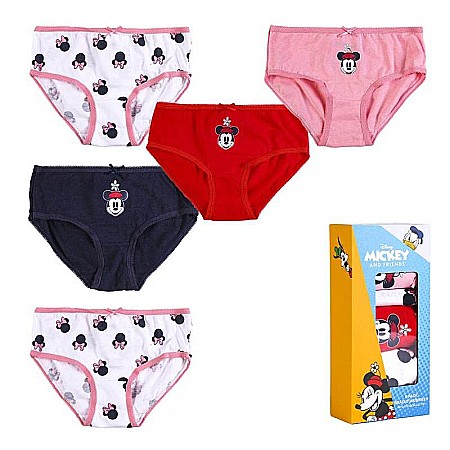 Set 5 perechi chiloți pentru copii, 100% bumbac, multicolor, Minnie Mouse [1]