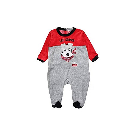 Set 4 piese, salopetă și body cu mânecă lungă, bavețică și căciulă, roșu, Lee Cooper [5]