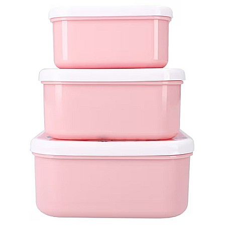 Set 3 cutii sandwich din plastic fără BPA, 12x12x6 cm, multicolor, Stitch [1]