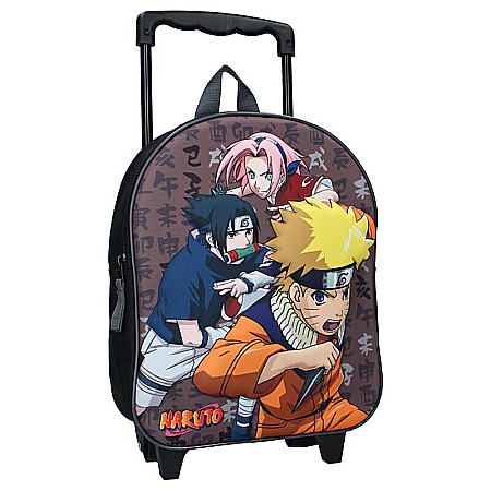 Ghiozdane și Rucsacuri - Troler 3D, 32x26x11 cm, multicolor, cu bretele ajustabile și căptușite, Naruto Ninja În Training