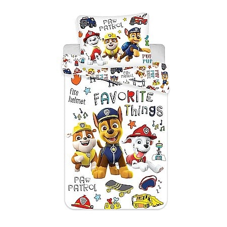 Set lenjerie pat copii, multicolor, 2 piese, 100% bumbac, 140×200 cm, 70×90, Paw Patrol, PP1070 [0]