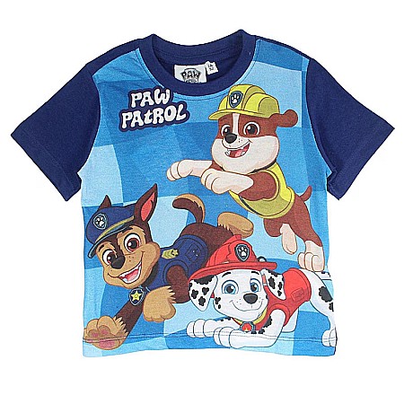 Pijamale copii cu mânecă scurtă, 100% bumbac, multicolor, Go, Paw Patrol [3]