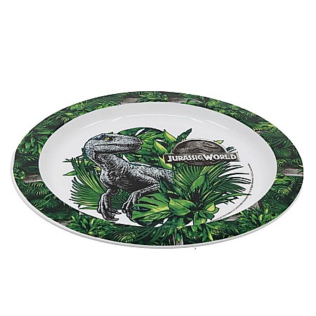 Farfurie plastic, multicolor, pentru copii, fără BPA, ce poate fi utilizată și la microunde, 23 cm, Franchise, Jurassic World [1]
