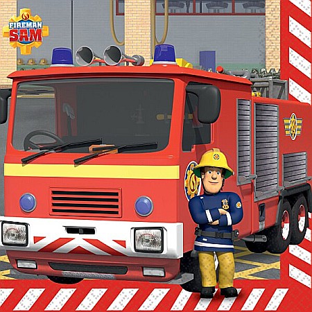 Articole pentru petrecere - Set 16 șervețele din hârtie multicolor Fireman Sam