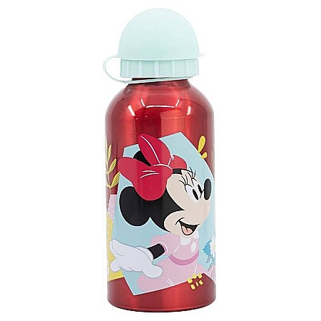Copii - Sticlă de apă, pentru copii, din aluminiu, fără BPA, multicolor, 400 ml, Being, Minnie Mouse