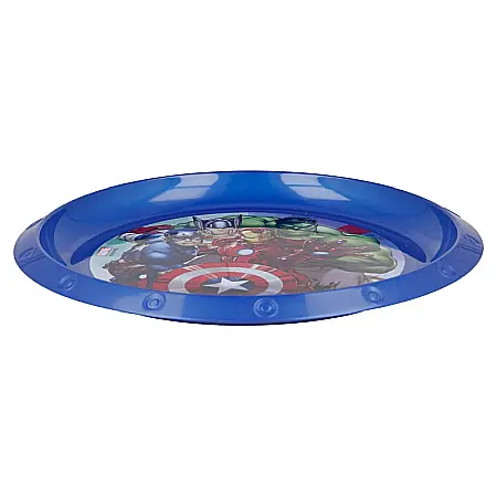 Farfurie plastic pentru copii, multicolor, fără BPA, 21,5 cm, Marvel, Avengers [1]