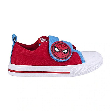 Copii - Teniși din material textil cu închidere velcro, roșu, Spiderman.