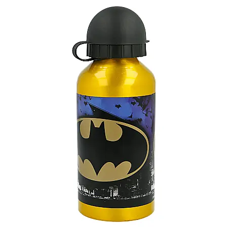 Sticlă de apă, pentru copii, din aluminiu, cu model Batman Symbol, 400 ml [1]