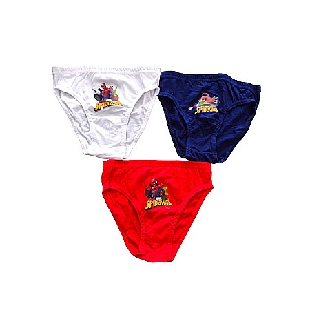 Lenjerie intimă și șosete - Set 3 perechi chiloți pentru copii, 100% bumbac, multicolor,  Spiderman, Marvel