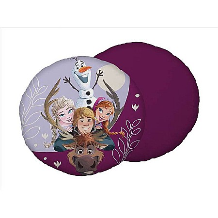 Textile - Pernă multicolor, diametru 40 cm, Family, Frozen, Disney