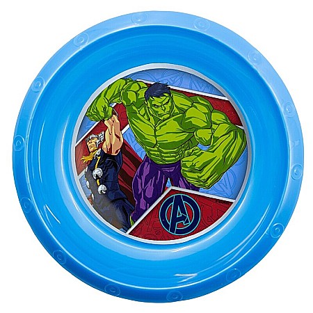 Pahare, farfurii și căni - Bol plastic, multicolor, pentru copii, fără BPA, 16,5 cm, Heraldic Army, Avengers