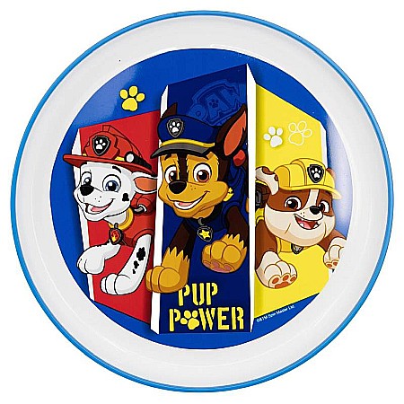 Farfurie plastic, 20 cm, antiderapant, multicolor, compatibil cu microunde, fără BPA, Pup Power, Paw Patrol [1]