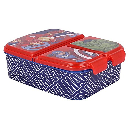 Cutii sandwich - Cutie sandwich, multicompartimente, multicolor, fără BPA, Marvel, Avengers