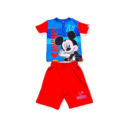 Pijamale cu mânecă scurtă - Pijamale copii cu mânecă scurtă, 100% bumbac, multicolor, Happy M, Mickey Mouse