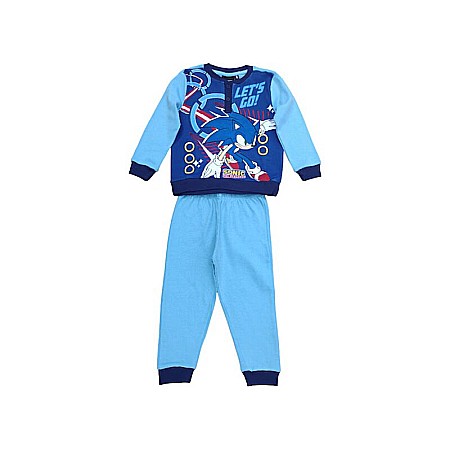 Pijamale copii - Pijamale copii cu mânecă lungă, 100% bumbac, multicolor, „Let's Go”, Sonic