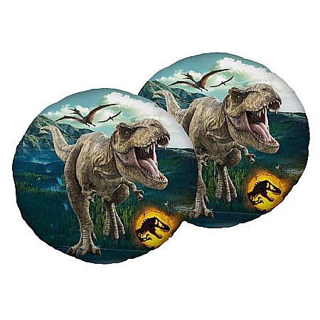 Perne decorative - Pernă multicolor, cu două fețe, diametru 40 cm, Jurassic World