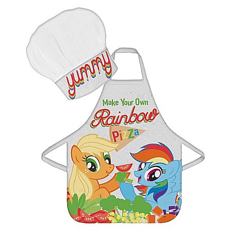 Copii - Set șorț bucătărie My Little Pony Rainbow, 42x52 cm, Alb
