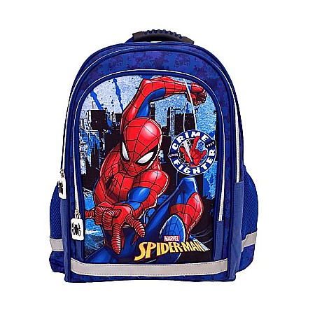 Ghiozdan copii, 42x30x17 cm, cu trei compartimente și două buzunare laterale, multicolor, bretele ergonomice, întărite și ajustabile, Spiderman [0]