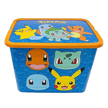 Copii - Cutie pentru depozitare, din plastic, cu capac, 23 L, multicolor, 40x27x29 cm, Rock, Pokemon