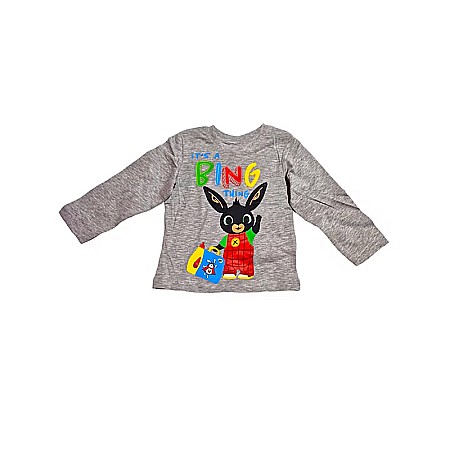Copii - Tricou cu mânecă lungă, bumbac, gri, Bing