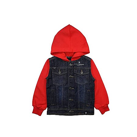 Hanorace - Hanorac copii din denim, roșu, 100% bumbac
