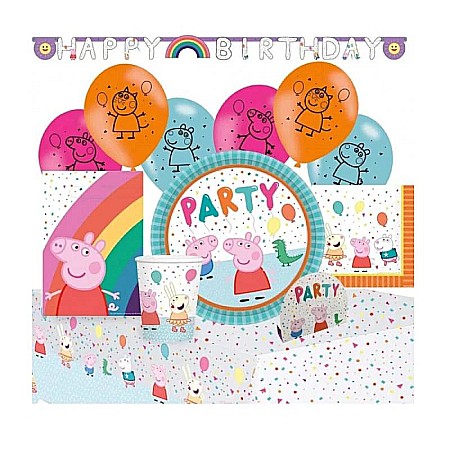 Articole pentru petrecere - Set petrecere, 56 piese, Peppa Pig