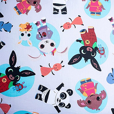 Set lenjerie pat copii, multicolor, 2 piese, 100% bumbac, 140×200 cm, 70×90, Bunny Bing [1]