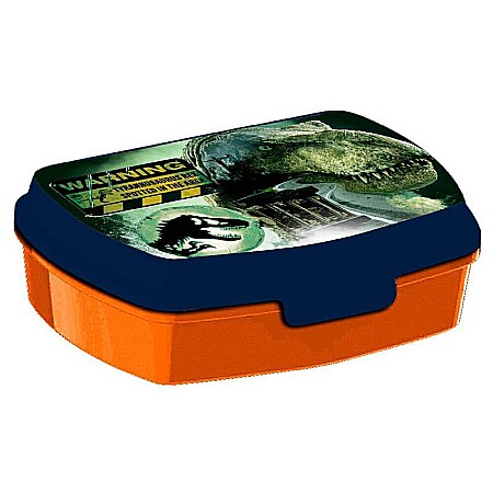 Set cutie sandwich plastic fără BPA și sticlă apă din aluminiu, 400 ml, multicolor, Jurassic World [2]
