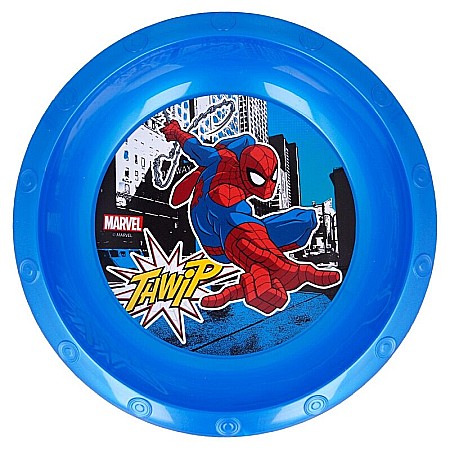Pahare, farfurii și căni - Bol plastic, multicolor, pentru copii, fără BPA, 16,5 cm, Marvel, Spiderman