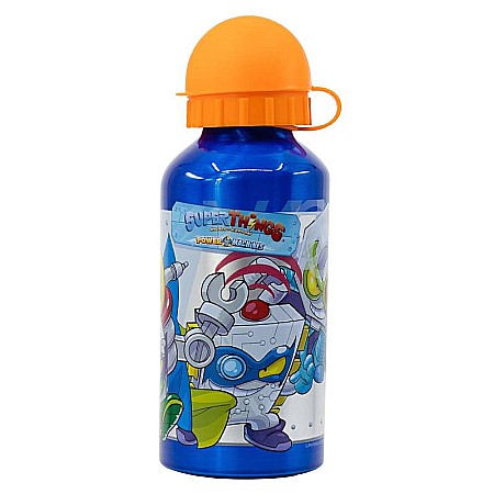 Sticlă de apă, pentru copii, din aluminiu, cu model SUPERTHINGS, 400 ml [0]