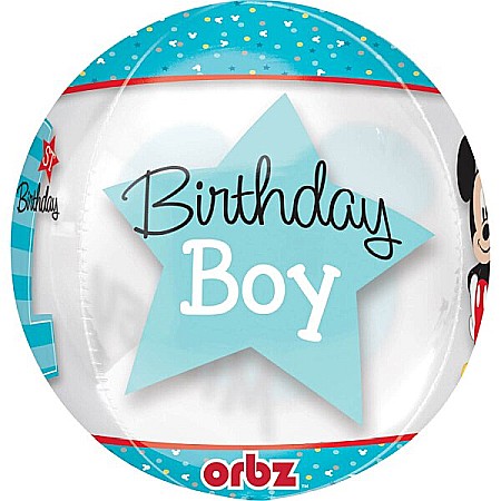 Balon folie rotund multicolor prima aniversare Mickey Mouse [3]