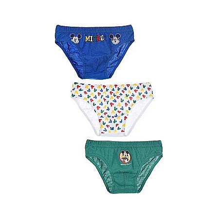 Lenjerie intimă și șosete - Set 3 chiloți pentru băieți, 100% bumbac, multicolor, Hurray, Mickey Mouse