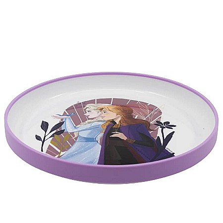Bebeluși - Farfurie plastic, 20 cm, antiderapant, multicolor, compatibil cu microunde, fără BPA, Trust, Frozen