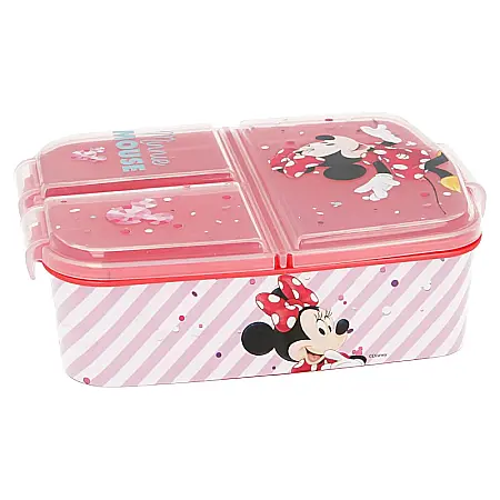 Cutie sandwich, multicompartimente, multicolor, fără BPA, Electric Dool, Minnie Mouse, Disney [0]