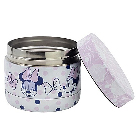 Copii - Recipient termic pentru stocat hrană, pentru copii, oțel inoxidabil, 360 ml, multicolor, Minnie Mouse, Disney