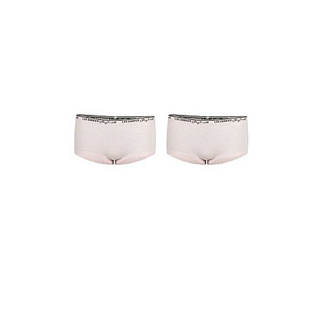 Adulți - Set 2 perechi chiloți hipster cu bandă logo în talie, roz, Lee Cooper Originals