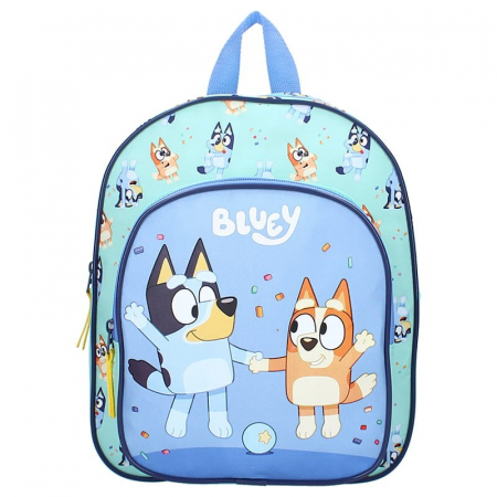 Rucsac Bluey Best Friends Fun, Compartiment Incapator, Buzunar Mic Cu Fermoar, Bretele Reglabile, 25x30x11 Cm, Multicolor [1]