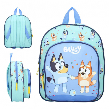 Rucsac Bluey Best Friends Fun, Compartiment Incapator, Buzunar Mic Cu Fermoar, Bretele Reglabile, 25x30x11 Cm, Multicolor [4]
